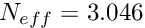 $ N_{eff}=3.046$