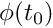 $ \phi(t_0) $